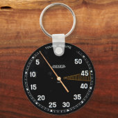 Klassieke rev-teller,  tachommeter sleutelhanger (Voorkant)