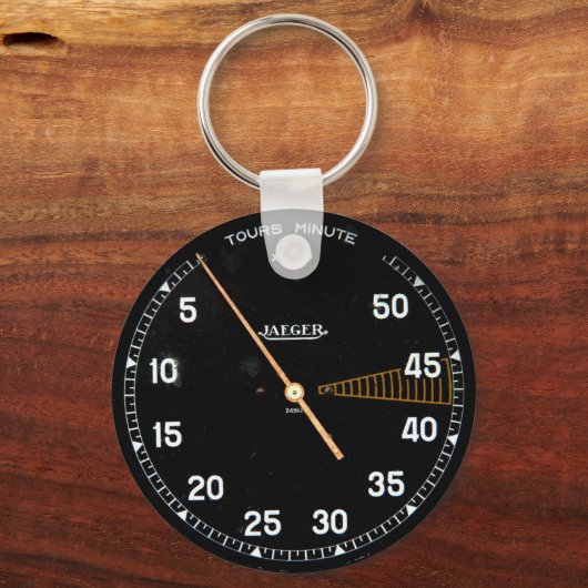 Klassieke rev-teller,  tachommeter sleutelhanger (Voorkant)