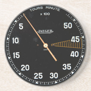 Klassieke rev-teller,  tachommeter zandsteen onderzetter