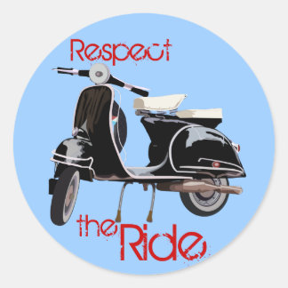 Klassieke rit ronde sticker
