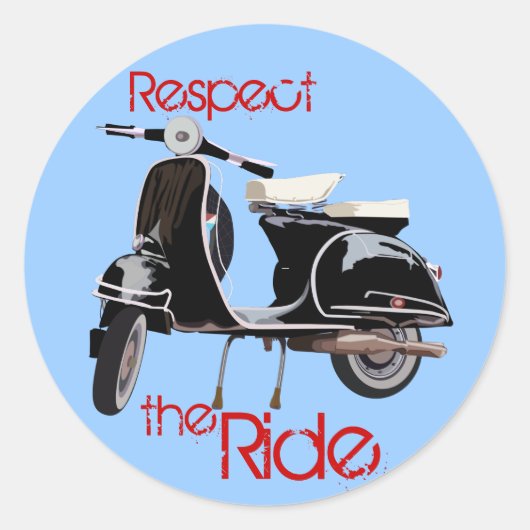 Klassieke rit ronde sticker (Voorkant)