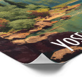 Klassieke rivierweergave in Yosemite National Park Poster (Hoek)