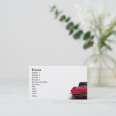 Klassieke roadster visitekaartje (Staand voorkant)