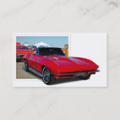 Klassieke roadster visitekaartje (Achterkant)