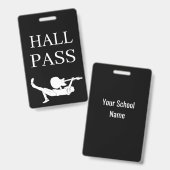 Klassieke Rock Aangepaste Hall Pass Badge (Voor- en achterkant)