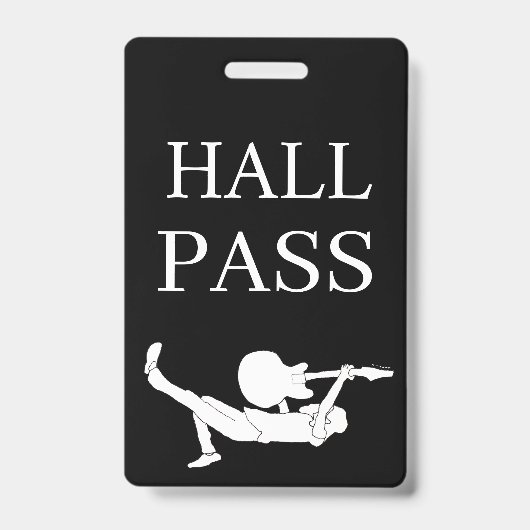 Klassieke Rock Aangepaste Hall Pass Badge (Voorzijde)