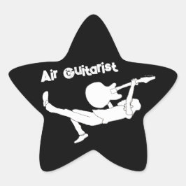 Klassieke Rock Air Gitaar Ster Sticker
