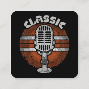 klassieke rock vierkante visitekaartje