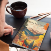 Klassieke Rocky Mountains Herfst Aangepaste Tekst Notitieboek