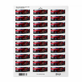 Klassieke rode auto etiket (Full Sheet)