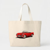 Klassieke rode auto grote tote bag (Voorkant)