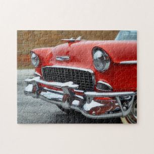 Klassieke rode auto liefhebber puzzel