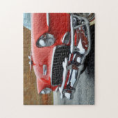 Klassieke rode auto liefhebber puzzel (Verticaal)