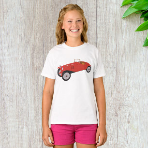 Klassieke rode auto meisjes T-shirt