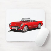Klassieke rode auto muismat (Met muis)