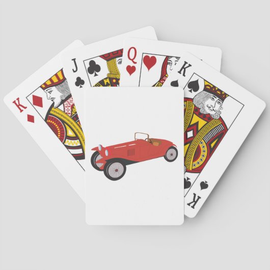 Klassieke Rode Auto Speelkaarten (Achterkant)