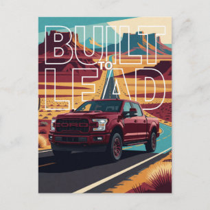 🌆 Klassieke rode auto stadsreis kunstwerk Briefkaart