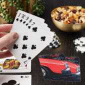 Klassieke rode automotor pokerkaarten (Insitu)
