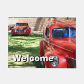 Klassieke rode auto's deurmat (Voorkant)