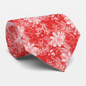 Klassieke Rode Bloem Batik Stropdas (Opgerold)