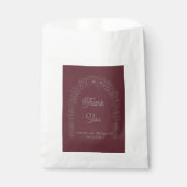 Klassieke Rode Bloemen Bruiloft Poort Bedankzakje (Voorkant)