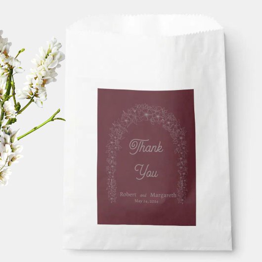 Klassieke Rode Bloemen Bruiloft Poort Bedankzakje