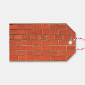 Klassieke Rode Brick-muur Cadeaulabel (Voorkant (Horizontaal))