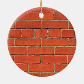 Klassieke Rode Brick-muur Keramisch Ornament (Achterkant)