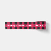 Klassieke Rode Buffalo Plaid Kerstmis Vakantie Satijnen Lint (Voorkant)