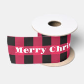Klassieke Rode Buffalo Plaid Kerstmis Vakantie Satijnen Lint (Spoel)