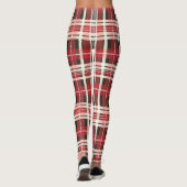 Klassieke rode Campbell Clan Tartan Plaid Design Leggings (Achterkant)