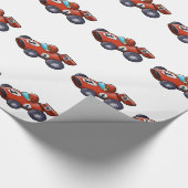 Klassieke rode cartoon voor kinderen cadeaupapier (Hoek)