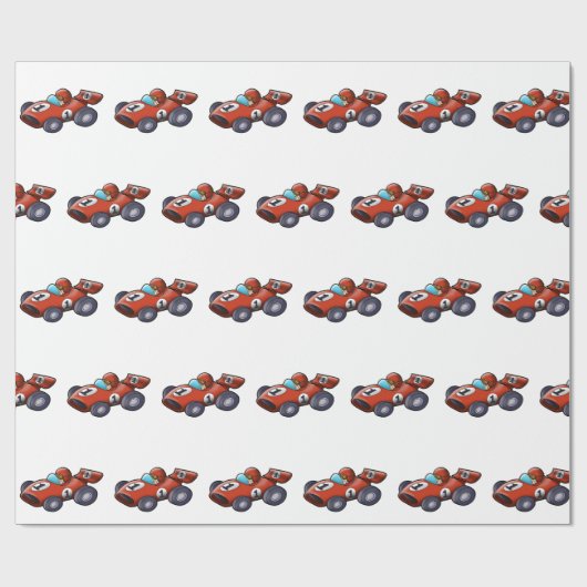 Klassieke rode cartoon voor kinderen cadeaupapier (Vlak)