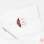 Klassieke Rode Damask bruiloft Label (Envelop)