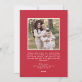 Klassieke Rode Dubbele Rand 2 Foto Feestdagenkaart (Achterkant)