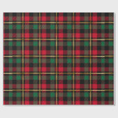 Klassieke rode, eenvoudige feestdag met kerstcadea cadeaupapier (Vlak)