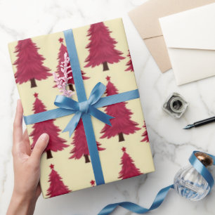 Klassieke rode elegantie kerst cadeaupapier