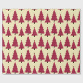 Klassieke rode elegantie kerst cadeaupapier (Vlak)