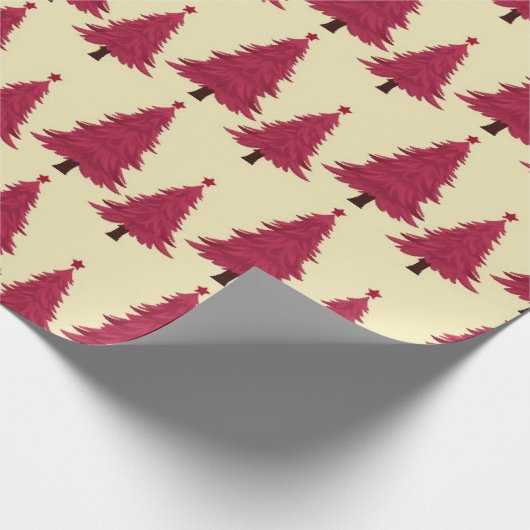 Klassieke rode elegantie kerst cadeaupapier (Hoek)