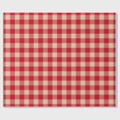 Klassieke rode en beige Buffalo Plaid Cadeaupapier (Vlak)