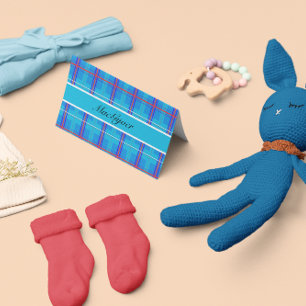 Klassieke rode en blauwe Schotse Tartan, op maat g Kaart