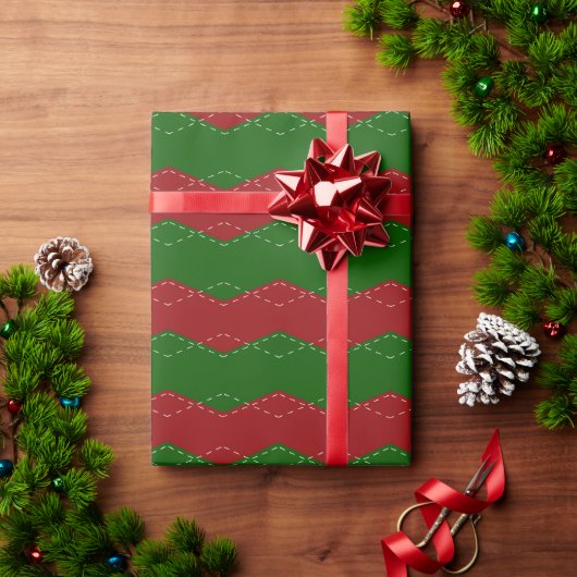 Klassieke rode en groene kerst  cadeaupapier (Feestdagen Geschenken)