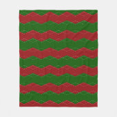 Klassieke rode en groene kerst fleece deken (Voorkant)