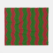 Klassieke rode en groene kerst fleece deken (Voorkant (Horizontaal))