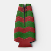 Klassieke rode en groene kerst flesjeskoeler (Achterkant)