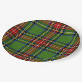 Klassieke rode en groene kerst Plaid Papieren Bordje (Gekanteld)