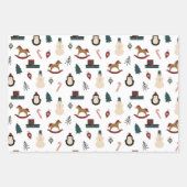 Klassieke rode en groene kerstcadeaus inpakpapier vel (Voorkant 2)