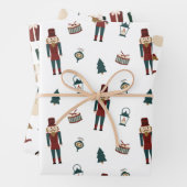 Klassieke rode en groene kerstcadeaus inpakpapier vel (In situ)