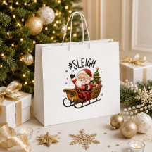 Klassieke rode en groene kerstcadeautas