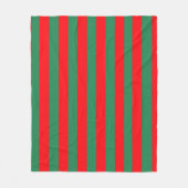 Klassieke rode en groene kerststrepen fleece deken (Voorkant)